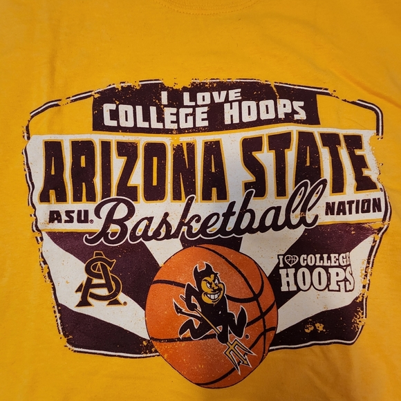 I love college hoops Arizona state step ahead yellow tshirt Size XL - Picture 3 of 5